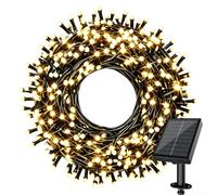 Electight 10M 100LED Solar String Lights Outdoor Garden Fairy Lights | 8 Modes, IP65 Waterproof, Decorative Lights for Halloween, Tree, Patio, Home, Wedding, Party, Christmas-Warm Yellow