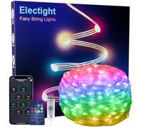 Electight 10M RGB Smart IC Fairy String Lights with Remote/APP Control, Multicolor Christmas Halloween Lights 100 LED, USB Powered& IP68 Waterproof, Music&Voice Control for Indoor & Outdoor Decor