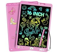 Electight 16 Inch Writing Board, Light Up Colorful Screen Doodle Board, Toddler Educational Toys for 3-9 Years Old Boys Girls, Reusable Kids Drawing Pad, Birthday Christmas Toys Gifts(Pink)