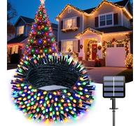 Electight 33ft Solar String Lights Outdoor Garden, LED Solar Powered Fairy Lights, 8 Modes & IP65 Waterproof Decorative Lights for Halloween Tree, Patio, Garden, Home, Wed, Christmas (Multicolor)