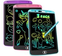 Electight 3pcs 10 Inch LCD Writing Tablet, Colorful Doodle Scribbler Pad with Lock & Delete Function, Writing Board for Kids Age 2-9 Year Old Girls Boys, Learning Gift & Educational Toys