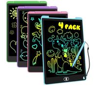 Electight 4 Pack 12 Inch LCD Drawing Tablet Kids Colorful Writing Boards, Reusable Drawing Pad Toddler Preschool Educational Toys Gifts for 2 3 4 5 6 7 Year Old Boys Girls, Green Blue Pink Purple