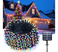 Electight 66ft Solar String Lights Outdoor Garden, 200 LED Solar Powered Fairy Lights, 8 Modes IP65 Waterproof Decorative Lights for Halloween, Garden, Yard, Party, Christmas (Multicolor)