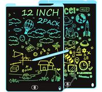 Electight Colorful Writing Board for Kids 12 Inch, 2PCS LCD Writing Boards for Kids 3 4 5 6 7 8 9 Year Old, Toddler Preschool Educational Toys, Gifts for Birthday, Christmas, Blue