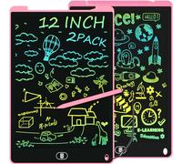 Electight LCD Writing Doodle Boards for Kids Toys 12 Inch, 2PCS Colorful Writing Board for Kids 3 4 5 6 7 8 9 Year Old, Toddler Preschool Educational Toys, Gifts for Birthday, Christmas, Pink
