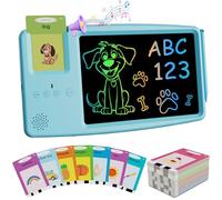 Electight Toddlers Learning Educational Toys Gifts for Kids Age 3+, [2 IN 1] Talking Flash Cards with Light Up LCD Writing Tablet, 224 Words Read & Write Montessori Toys-13Inch