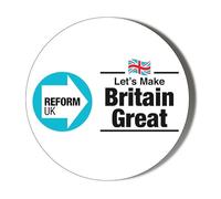Election 2024 - Vote Reform - Lets Make Britain Great Again - 10 x 49mm (1.9 inches) Stickers