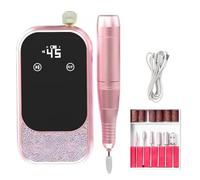 Electirc Nail Drill, Portable Nail Drill Professional 45000 RPM, Rechargeable Professional Electric Nail File Set, LCD Display, Touch Button, Adjustable F/R Rotary Direction Nail Milling Machine