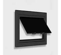 Electl Plumbing Service Shaft Door - Hidden Access Panel for Bathroom Walls & Ceilings 350x350mm (13.8x13.8in) - Black Detive Cover F-Mounted Inllat
