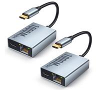 ELECTOP 1000Mbps Ethernet Adapter for Chromecast with Google TV, USB Type C to RJ45 Gigabit Ethernet Network Adapter Compatible with Google TV Chromecast HD/4K 2 Pack