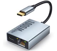 ELECTOP 1000Mbps Ethernet Adapter for Chromecast with Google TV, USB Type C to RJ45 Gigabit Ethernet Network Adapter Compatible with Google TV Chromecast HD/4K and More Streaming Sticks