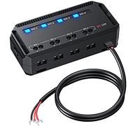 ELECTOP 12V Fuse Block, Universal 20A Motorcycle Automotive Fuse Block Fuse and Relay Box Kit with 4 Circuits Low Profile Mini Blade Fuse Holder, Battery Fuse Box Terminal Block for 12 Volt Vehicles