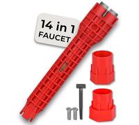 Electoys 14-in-1 Faucet and Sink Installer Tool Multi-Purpose Plumbing Wrench for Tight Spaces Universal Basin Spanner Tap Nut Removal Socket Set Kitchen Bathroom Pipe Repair Kit