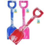 Electoys Beach Kids Spade 25cm Marble Plastic Shovel | Beach Spades Sand Pit Accessories | Garden Digging Spade for Children | Soil Scoop Seaside Sandpit Toys for Kids | Assorted Colour | 6 Pack
