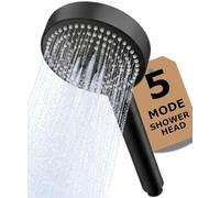 Electoys Black Shower Head High Pressure - Filtered Nozzle with 6 Spray Modes - Water Saving Handheld Showerhead - Water Softener Shower Head with Filter Removes Chlorine for Dry Skin & Improved Hair