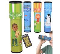 Electoys Childrens Kaleidoscope Colourful Animal Design Educational Toy Visual Novelty Tube for Kids Lightweight Portable Sensory Gift for Learning and Imaginative Play