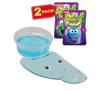 Electoys Childrens Slime with Googly Eyes Transparent Blue Messy Sensory Play Toy Stretchy Squeeze Gel Monster Theme for Kids Fun Novelty Polymer Slime Set - 2 Pack