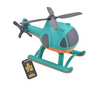 Electoys Childrens Toy Helicopter Eco Bio Plastic Medium Size Teal Orange Play Vehicle for Toddlers 18 Months Plus Imaginative Play Durable Handheld Sustainable Kids Gift