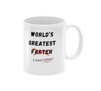 Electoys Coffee Mug Gift - Fathers Day Gift - Greatest Father Printed Mug - Funny Gift Coffee Mugs for Dad - Novelty Gift Cups for Him - 325ml Capacity - Dishwasher Microwave Safe