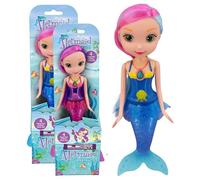 Electoys Collectible Mermaid Princess Dolls Set 2 Pack 20cm Assorted Colourful Hair Medium Size Doll for Children Imaginative Play Kids Collectable Figures Girls Toy Playset Birthday Gift