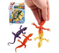 Electoys - Colour Changing Lizards Set Fun Educational Toy for Children Flexible Soft Water Play Figures Small Handheld Bath Toy for Temperature Sensitive Magic Effect - 12 Pack