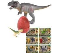 Electoys Dinosaur Toys Egg Surprise Set for Kids with Colourful Dinosaur Figures in Cracked Pattern Eggs Imaginative Play Educational Gift for Boys Girls - 4 Pack