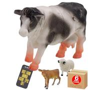 Electoys Farm Animal Figures for Children Realistic Educational Toys Set Imaginative Play Farm Animal Figurines Collection for Kids Durable Multicoloured Models Gift Farmyard Learning 6 Pack