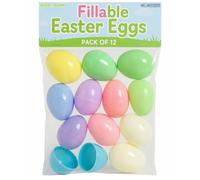 Electoys Fillable Easter Eggs - Easter Basket Fillers Mini Egg Bundle - 8CM Surprise Plastic Eggs for Egg Hunt Chocolate Toys - Bonnet Basket Fillers Decoration - Kids Gift Fun Toys - Pack of 12