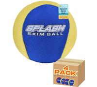 Electoys Floating Skim Ball For Kids | Swimming Pool Ball | Water Bouncing Balls Skimming Beach Balls | Summer Pool Toys Wave Skipper Games Holiday Volleyball | Assorted Colours | 4 Pack