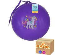 Electoys Football For Kids | Unicorn Foot Ball with String 9" Large | Summer Outdoor Beach Garden Party Bag Filler | Rubber FootBalls with Keychain | Key Chains for Kid | | Assorted Colours | 2 Pack