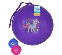 Electoys Football For Kids | Unicorn Foot Ball with String 9" Large | Summer Outdoor Beach Garden Party Bag Filler | Rubber FootBalls with Keychain | Key Chains for Kid | | Assorted Colours | 1 Pack