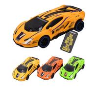 Electoys Friction Powered Drift Racing Toy Car for Kids - Small Handheld Race Car in Yellow - Plastic Vehicle for Indoor Outdoor Play - Simulates Drifting Fun - Childrens Toy