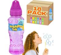 Electoys Kids Bubbles 8oz Solution with Wand | Bubble Wands for Kids Party Bags Filler | Bubbles Mix Liquid Tube | Bubble Blower Toy Tub | Outdoor Garden Summer Party Fun | Assorted Colours | 18 Pack