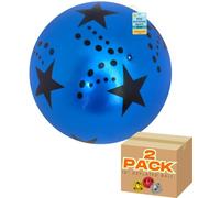Electoys Kids Football 10" Large | Kids Sports Foot Ball PVC | Summer Pool Beach Toys Garden Games Holiday Outdoor Fun | Water Bouncing Beach Football | Assorted Colour | 2 Pack