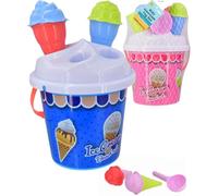 Electoys Kids Ice Cream Bucket Set | 15cm Bucket Ice Cream Moulds Pretend Toy | Durable Plastic Summer Vacation Garden Fun Toy for Children | Lightweight Travel Friendly | Assorted Colours