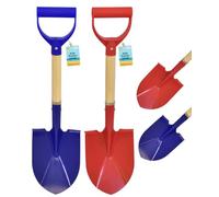 Electoys Kids Spade 56cm | Wood Shaft Plastic Handle Metal Spade Sand Pit Accessories | Garden Digging Shovel for Children | Soil Scoop Sand Seaside Sandpit Toys for Kids | Assorted Colour | 1 Pack