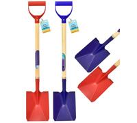 Electoys Kids Spade 78cm | Wood Shaft Plastic Handle Metal Spade Sand Pit Accessories | Garden Digging Shovel for Children | Soil Scoop Sand Seaside Sandpit Toys for Kids | Assorted Colour | 1 Pack