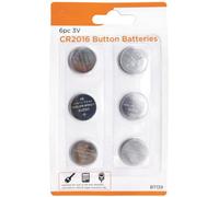 Electoys Lithium Button Cell Batteries 3V CR2016 | Long-Lasting Coin Battery Pack | For Car Key Remotes, Pocket Calculators, Watches and Blood Sugar Monitors | Pack of 6
