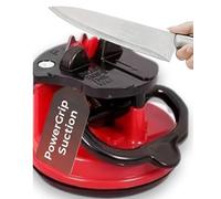 Electoys Manual Kitchen Knife Sharpener - Compact Kitchen Gadget with Suction Base - Professional Knife Sharpening Tool for Steel and Serrated Knives Sharpener - DIY Knives Sharpening Tool