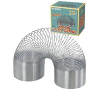 Electoys Metal Spring Toy Classic Magic Spring for Kids Flexible Silver Helical Wire Fidget Toy for Dynamic Play and Tactile Amusement Handheld Novelty Item Cascades Down Stairs for Children TY2168