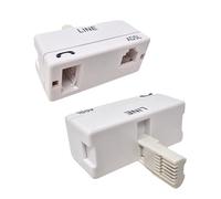 Electoys Microfilter for Phone Broadband ADSL Filter | BT Plug to RJ11 Connector | Phone Line Adapter | BT ADSL Filter Splitter - Telephone Adaptor | Modem Splitter | For Modem Telephone Fax