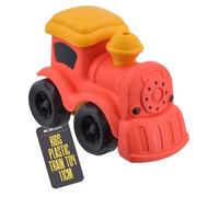 Electoys Miniature Toy Train Engine For Toddlers Orange And Yellow Bio-Plastic Small Vehicle Eco Friendly Sustainable Material Safe For Ages 18 Months Plus Fun Child Development