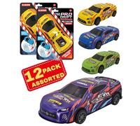 Electoys Remote Control Toy Car and Friction Powered Toy Cars Pro Drift Series Metal Body Assorted Colours for Kids Road Racing Drifting Simulation 12 Pack