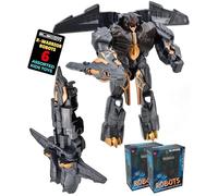 Electoys Robot Warriors Action Figures Transforming Toys Set for Kids with Battle Truck Justice Bot and Night Jet Imaginative Play Toy Robots for Children Gift Collectible Figures