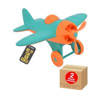 Electoys Toy Aeroplane for Toddlers Eco Flyers Turquoise Orange Handheld Educational Toy Vehicle Imaginative Play Robust Design for Indoor Outdoor Motor Skills Development Ages 18 Months Plus 2 Pack