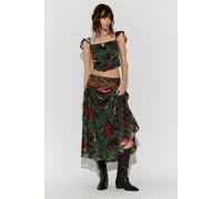 Electra Heart Midi Skirt Set at Free People in Forest Combo, Size: XL - female