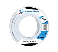 Electraline 11720 H05VV-F Extension Cable, Section 3G1 mm, Length 5M