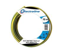 Electraline 13171 Unipolar Cable FS17, Section 1 x 2.5 mm², Yellow/Green, 10 M