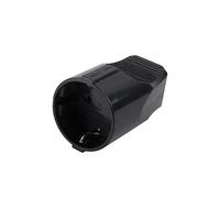 Electraline 55122 62071 Protective Contact Coupling Plastic White 16 A 250 V Straight Insertion/Schuko Coupling Black