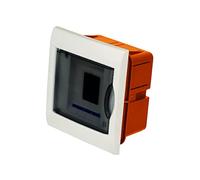 Electraline 60439 IP40 Distribution Board with Door 4 Compartments White